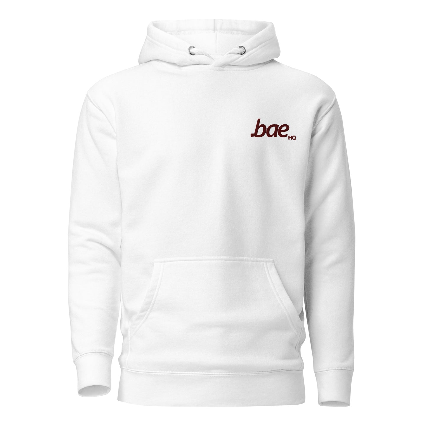 White/Burgundy Hoodie