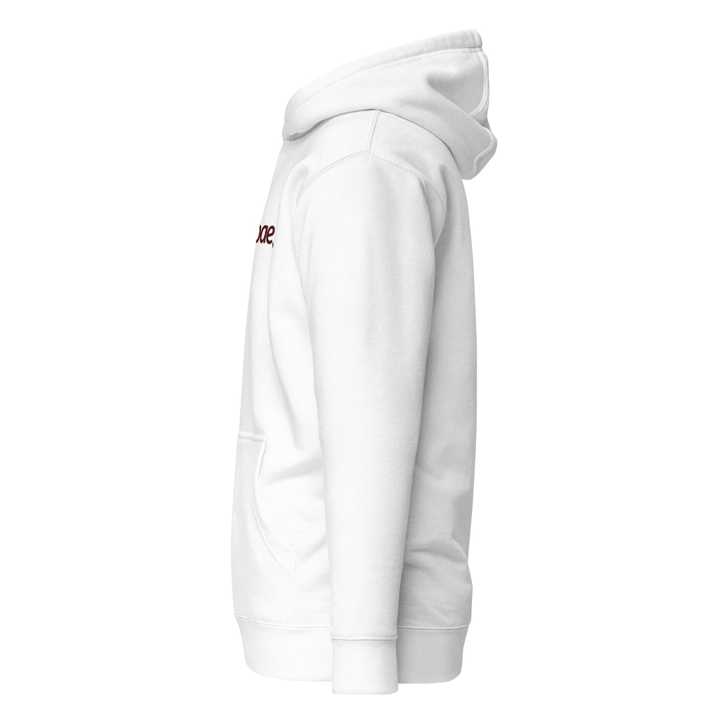 White/Burgundy Hoodie